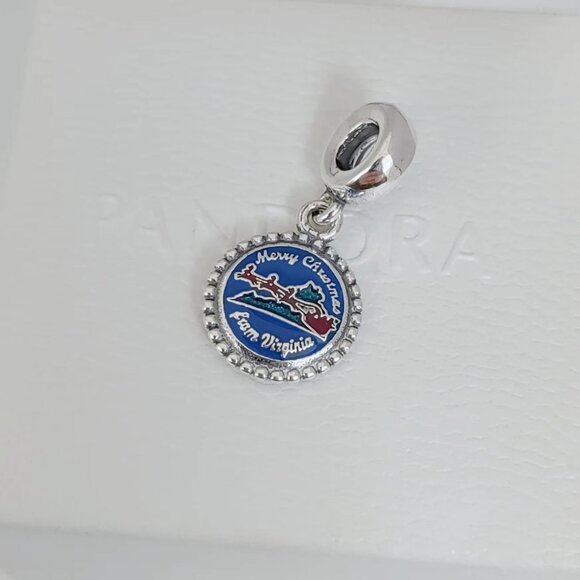 Pandora Merry Christmas From Virginia Exclusive Dangle Charm with box - Picture 4 of 6